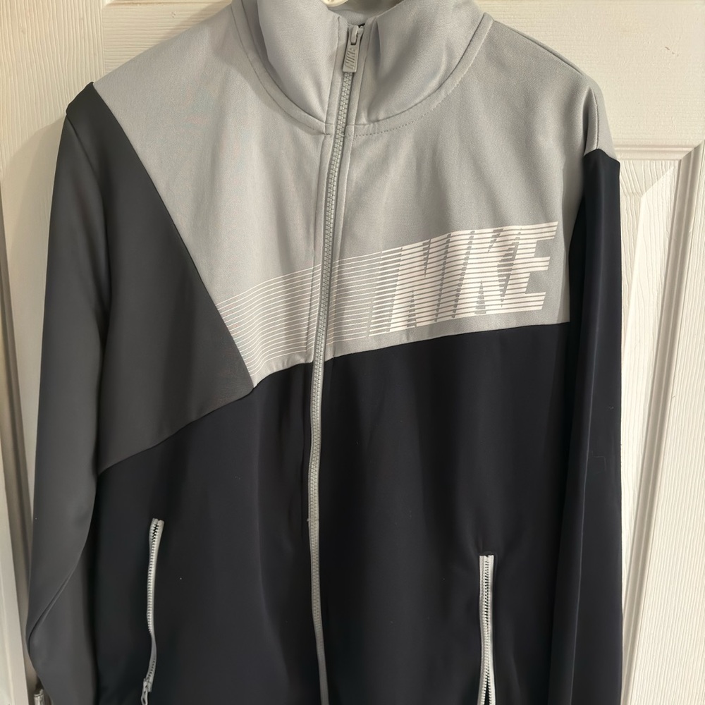 DS Nike Colorblock Track Jacket Mens L Black/Grey